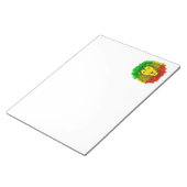 Rasta Löwe rot grün zeichnend Jamaika Notizblock (angewinkelt)