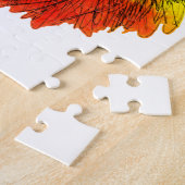 Rasta Löwe rot grün zeichnend Jamaika Puzzle (Seite)