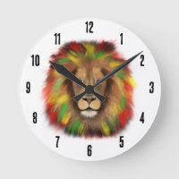 Rasta Löwe rot grün zeichnend Jamaika