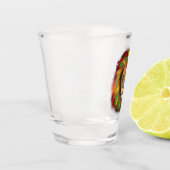 Rasta Löwe rot grün zeichnend Jamaika Schnapsglas (Links)
