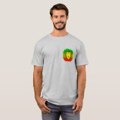 Rasta Löwe rot grün zeichnend Jamaika T-Shirt (Vorne ganz)