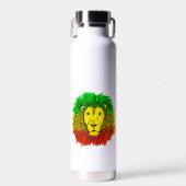 Rasta Löwe rot grün zeichnend Jamaika Trinkflasche (Vorne)