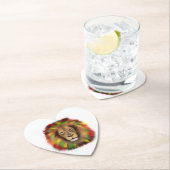 Rasta Löwe rot grün zeichnend Jamaika Untersetzer (Vor Ort)