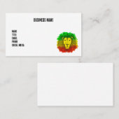 Rasta Löwe rot grün zeichnend Jamaika Visitenkarte (Vorne/Hinten)