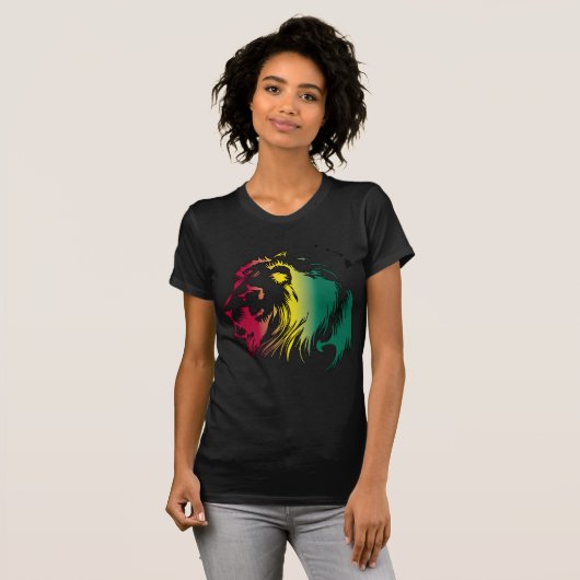 Rasta Löwe T-Shirt (Vorne ganz)