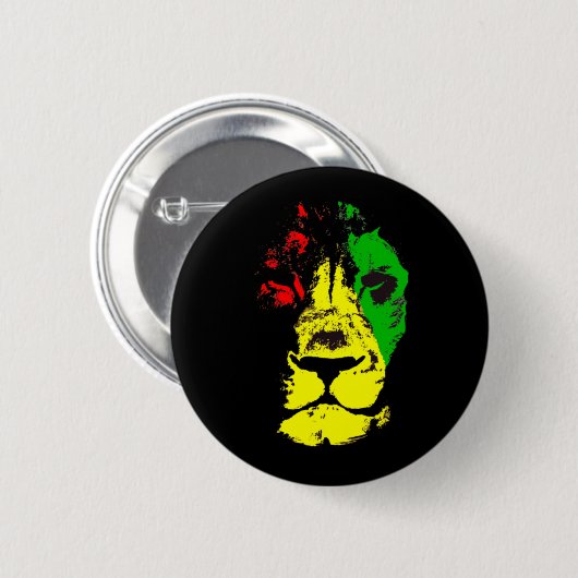 Rasta - Löwe von Juda Button (Vorne & Hinten)