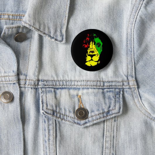 Rasta - Löwe von Juda Button (Beispiel)