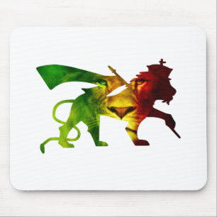 RASTA Löwe von Juda Rot Gold Grün Mousepad
