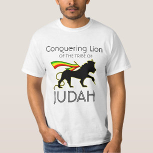 RASTA Löwe von Juda   Rot Gold Grün T-Shirt
