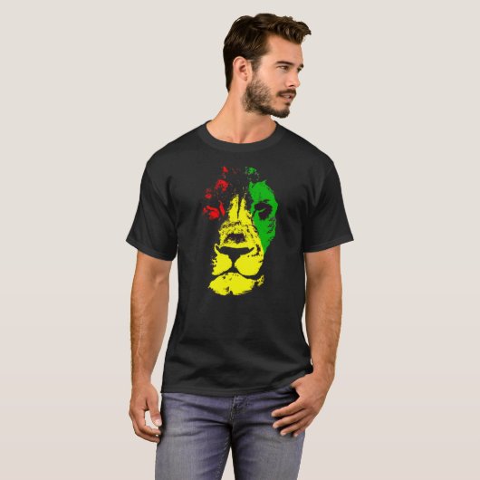 Rasta - Löwe von Juda T-Shirt (Vorne ganz)