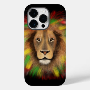 Rasta-Löwenkopf rot gelb grün Zeichnung Jamaika Case-Mate iPhone 14 Pro Hülle
