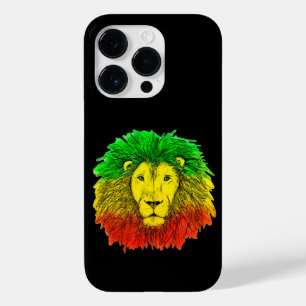 Rasta-Löwenkopf rot gelb grün Zeichnung Jamaika  Case-Mate iPhone 14 Pro Hülle
