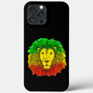 Rasta-Löwenkopf rot gelb grün Zeichnung Jamaika  Case-Mate iPhone Hülle