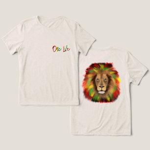 Rasta-Löwenkopf rot grün gelb Jamaika eine Liebe Tri-Blend Shirt