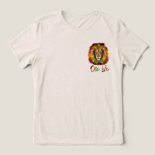 Rasta-Löwenkopf rot grün gelb Jamaika eine Liebe Tri-Blend Shirt