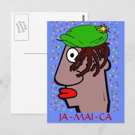 Rasta Man Postkarte (Vorne/Hinten)
