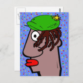 Rasta Man Postkarte (Vorne/Hinten)