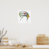 Rasta man Stammes-Leinwand Poster (Küche)