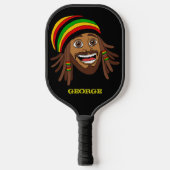 Rasta-Mann Jamaika Pickleball Schläger (Vorderseite)