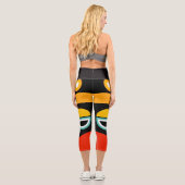 Rasta Mask Capri Leggings (Rückseite)