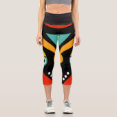 Rasta Mask Capri Leggings (Vorderseite)