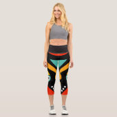 Rasta Mask Capri Leggings (Vorderseite)