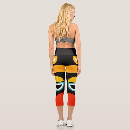 Rasta Mask Capri Leggings (Rückseite)