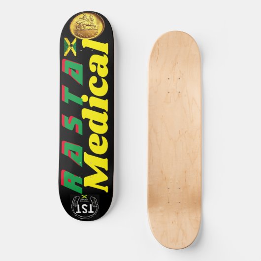 RASTA MEDICAL 8 1/2" Skateboard Deck (Vorderseite)