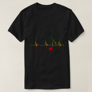 Rasta-Musik-Herzschlag-Noten-Kunst T-Shirt