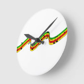 Rasta Musik-Personal Runde Wanduhr (Winkel)