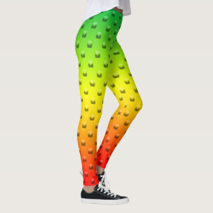 Rasta-Muster Leggings
