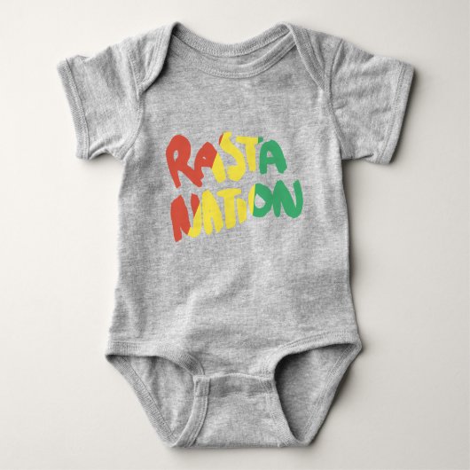 rasta Nations-Reggae-Graffitiflagge Baby Strampler (Vorderseite)