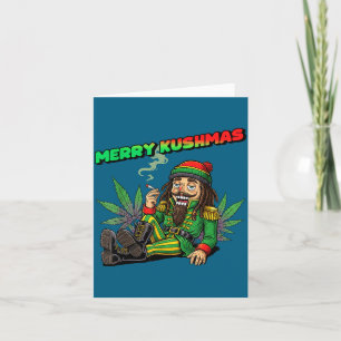 Rasta Nussknacker Frohe Kushma Weihnachten Karte