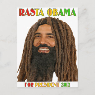Rasta Obama für Präsident 2012 Postkarte