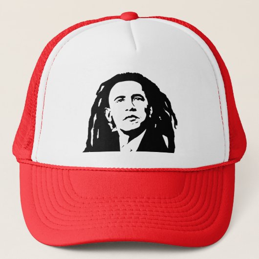 Rasta Obama Hut Truckerkappe (Vorderseite)