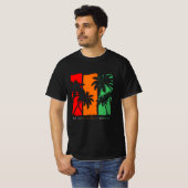 Rasta Palm Beach Vibes Graphic T - Shirt (Vorne ganz)