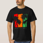 Rasta Palm Beach Vibes Graphic T - Shirt (Vorderseite)