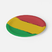 Rasta Pappteller (Schrägansicht)
