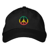 Rasta Peace bestickte Hat Bestickte Baseballkappe (Vorderseite)