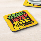 Rasta Peace Liebe Music Getränkeuntersetzer (Linke Seite)