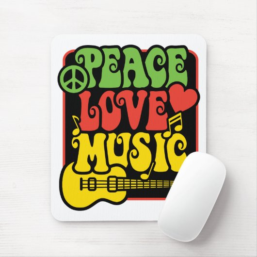 Rasta Peace-Liebe-Music Mousepad (Mit Mouse)
