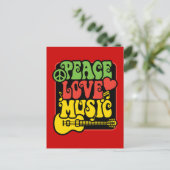 Rasta Peace Liebe Music Postkarte (Stehend Vorderseite)