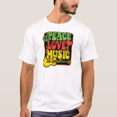Rasta PEACE-LIEBE-MUSIC T-Shirt (Vorderseite)
