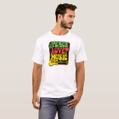 Rasta PEACE-LIEBE-MUSIC T-Shirt (Vorne ganz)