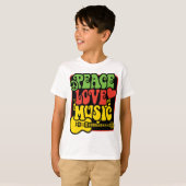 Rasta PEACE-LOVE-MUSIC T-Shirt (Vorne ganz)