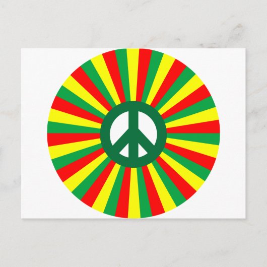 Rasta Peace Postkarte (Vorderseite)
