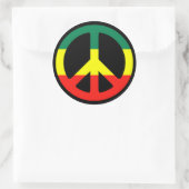 Rasta Peace Sign Runder Aufkleber (Tasche)