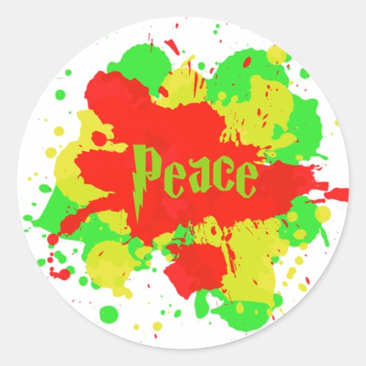 Rasta Peace Sticker (Vorderseite)