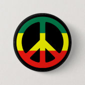 Rasta Peace Symbol Button (Vorderseite)
