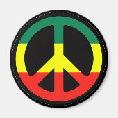 Rasta Peace Symbol Magnet (Vorne)